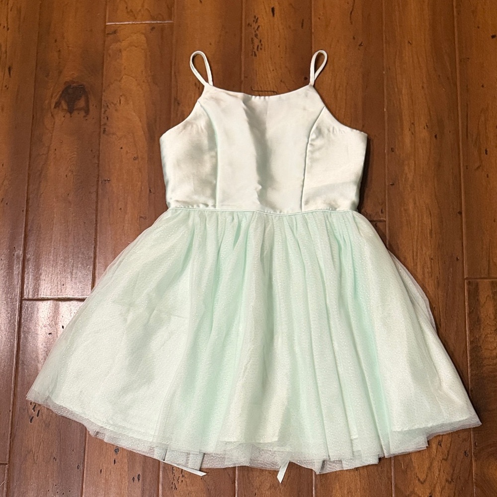 Charming Mint Green Formal Kids Dress